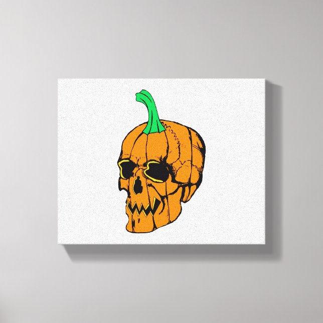 Halloween fest Funny Halloween Pumpkin Canvastryck (Framsida)