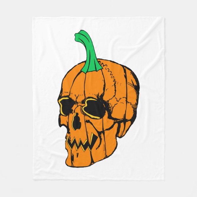 Halloween fest Funny Halloween Pumpkin Fleecefilt (Framsidan)