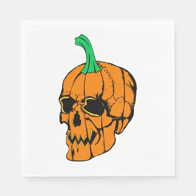 Halloween fest Funny Halloween Pumpkin Pappersservett (Framsidan)