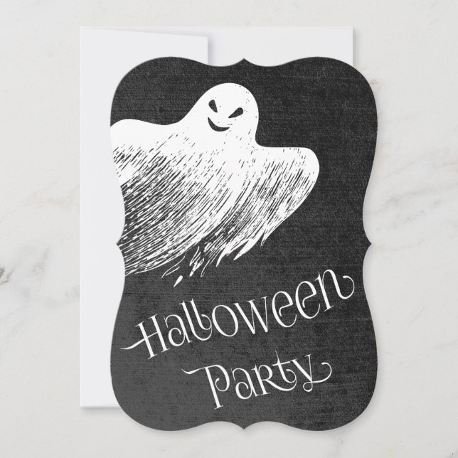 Halloween fest - Ghokostt Ghost Inbjudningar (Framsida)
