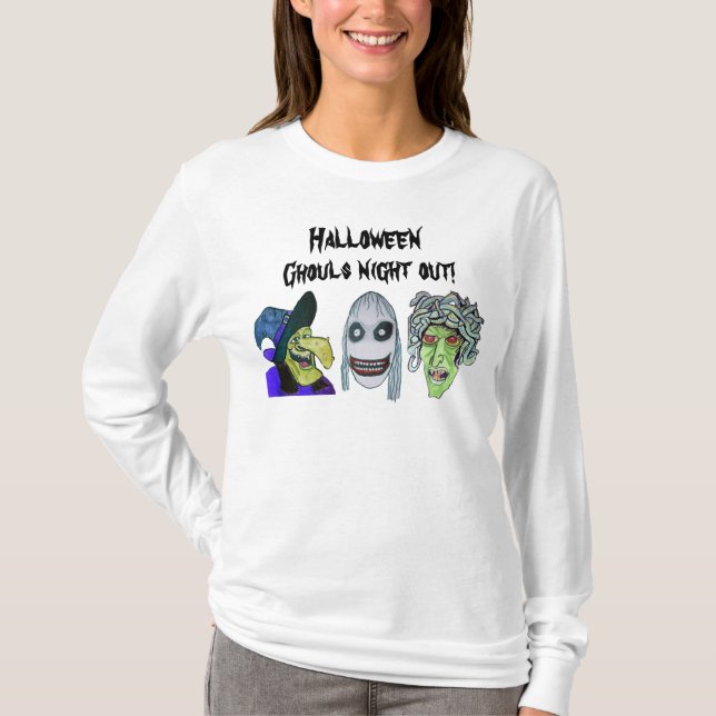HALLOWEEN FEST GHOUL-överkant T Shirt (Framsida)
