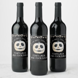 Halloween fest Ghoulish Pumpkin Vinflaska Etikett