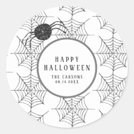 Halloween fest Gifts Dekorations Spiders Webben Runt Klistermärke