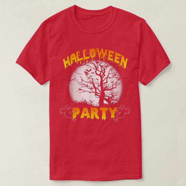 Halloween fest-giftskammusslad skogskonstruktion t shirt (Design framsida)