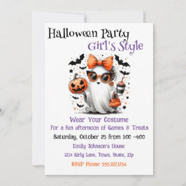 Halloween fest Girl's Stil Inbjudningar