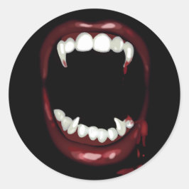 halloween fest gothic Fangs Vampire Runt Klistermärke