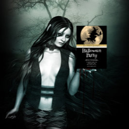 Halloween fest Gothic Witch Inbjudningar