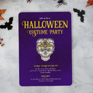 Halloween fest gotiic Skull-inbjudan Inbjudningar
