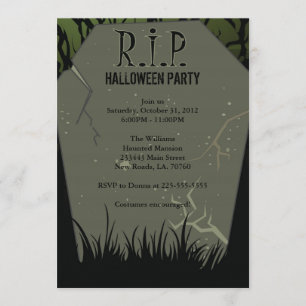 Halloween fest Gravsten Inbjudningar