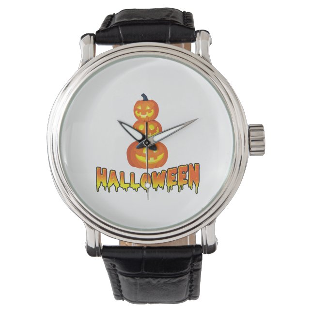 Halloween fest, Halloween Pumpkins Armbandsur (Framsida)
