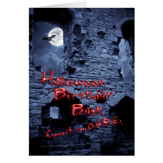 Halloween fest hälsningskort (Framsidan)