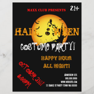 Halloween fest händelsemeddelande DJ KLUBB Flyer