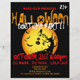 Halloween fest händelsemeddelande DJ KLUBB Flyer