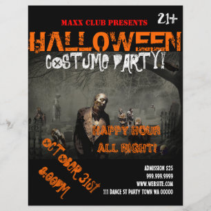 Halloween fest händelsemeddelande DJ KLUBB Flyer