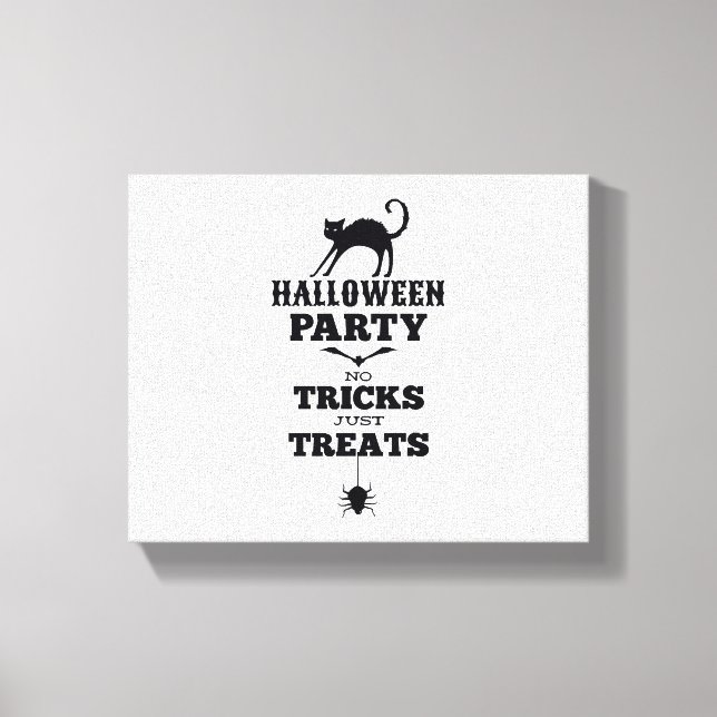 Halloween fest har inga slitsar bara rolig tröja canvastryck (Framsida)