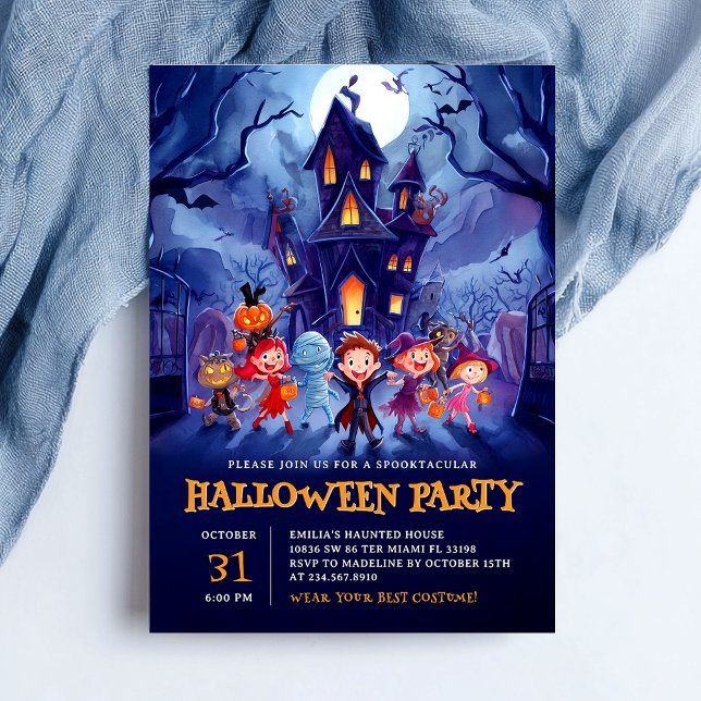 Halloween fest Haunted House Inbjudningar (Skapare uppladdad)