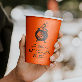 Halloween fest häxbrygga rolig orange cauldron