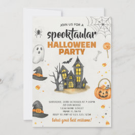 Halloween fest Inbjudan Bus eller godis Firande