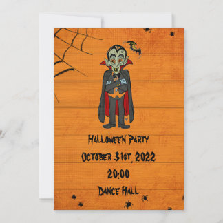 Halloween fest inbjudan Dracula roligt