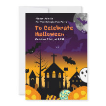 Halloween-fest inbjudan eller skrämmande kul Hal
