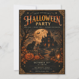 Halloween-fest-inbjudan inbjudningar