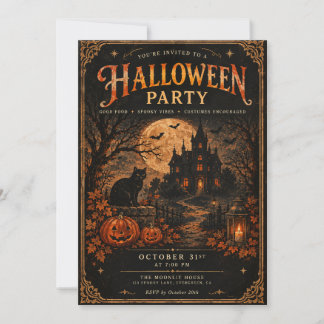 Halloween-fest-inbjudan inbjudningar