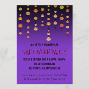 Halloween fest inbjudan jack för ljussträngar