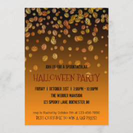 Halloween fest inbjudan jack o'lanternregn