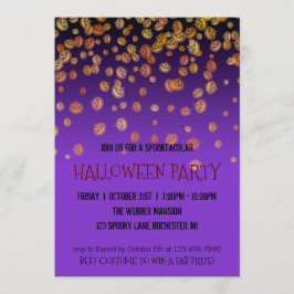 Halloween fest inbjudan jack o'lanternregn