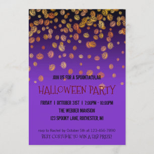 Halloween fest inbjudan jack o'lanternregn