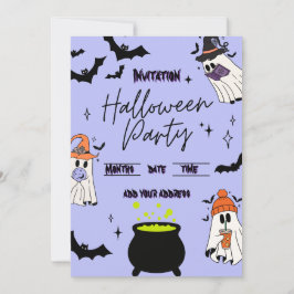 Halloween fest inbjudan kort
