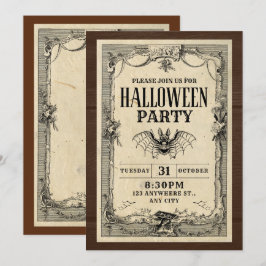 Halloween-fest inbjudan kort