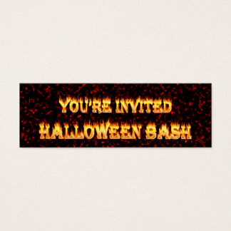 halloween fest inbjudan. litet visitkort