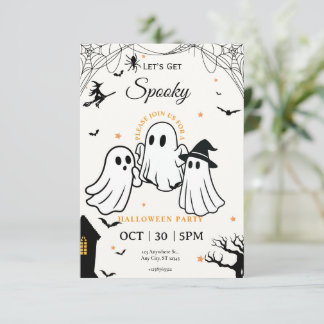 Halloween-fest inbjudan | Skräckigt söt Halloween