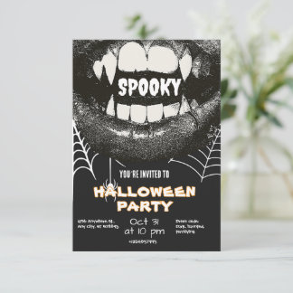 Halloween-fest-inbjudan | Skräckigt söt Halloween Inbjudningar