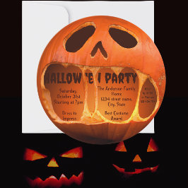 Halloween-fest inbjudan spöklik pumpa