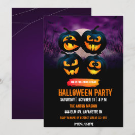 Halloween fest inbjudan till fullständigt anpassad