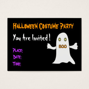 Halloween fest - inbjudan visitkort