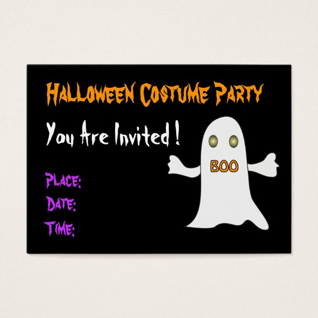 Halloween fest - inbjudan visitkort (Framsidan)