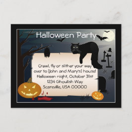 Halloween fest Inbjudan Vykort