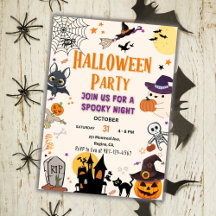 Halloween fest inbjuder Kids till taloky Night Par