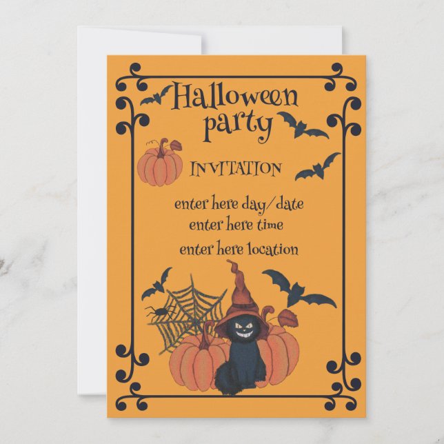 Halloween fest inbjudningar (Framsida)