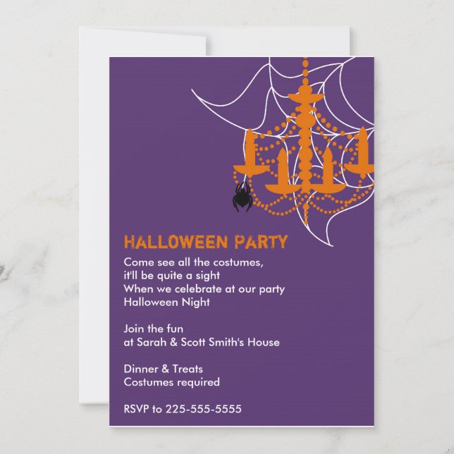 Halloween fest inbjudningar (Framsida)