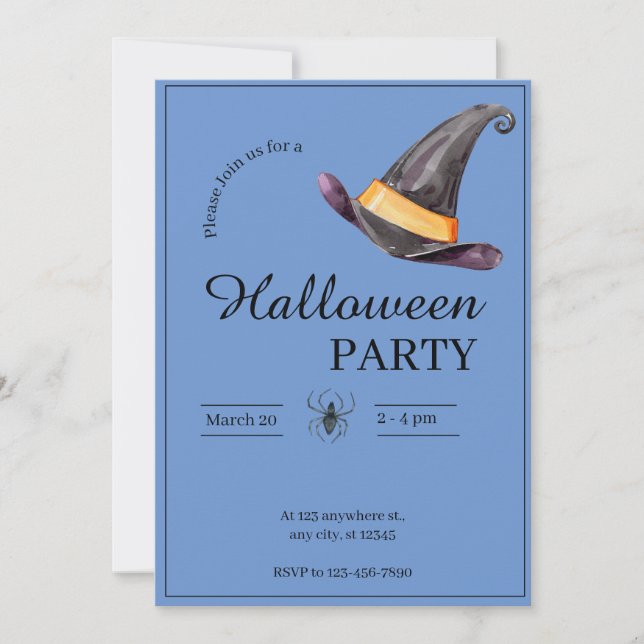 Halloween fest inbjudningar (Framsida)