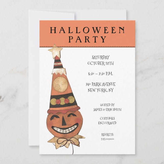 Halloween fest inbjudningar (Framsida)