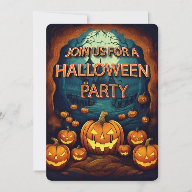 Halloween fest inbjudningar (Framsida)