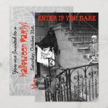Halloween fest-inbjudningar hemsökt mansion