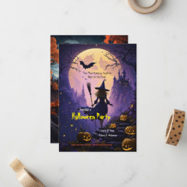 Halloween-fest Invitation Anteckningskort