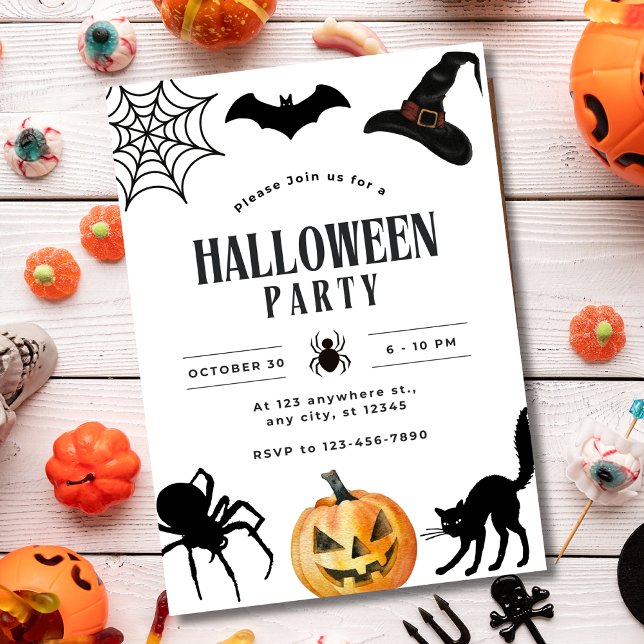 Halloween-fest Invitation, Barns Skräcknatt Inbjudningar (Skapare uppladdad)