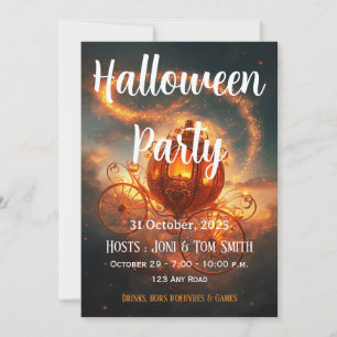 Halloween-fest Invitation Elegant Pumpakort Inbjudningar